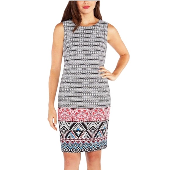 NWT MARIO SERRANI Print Sleeveless Dress - Picture 1 of 16